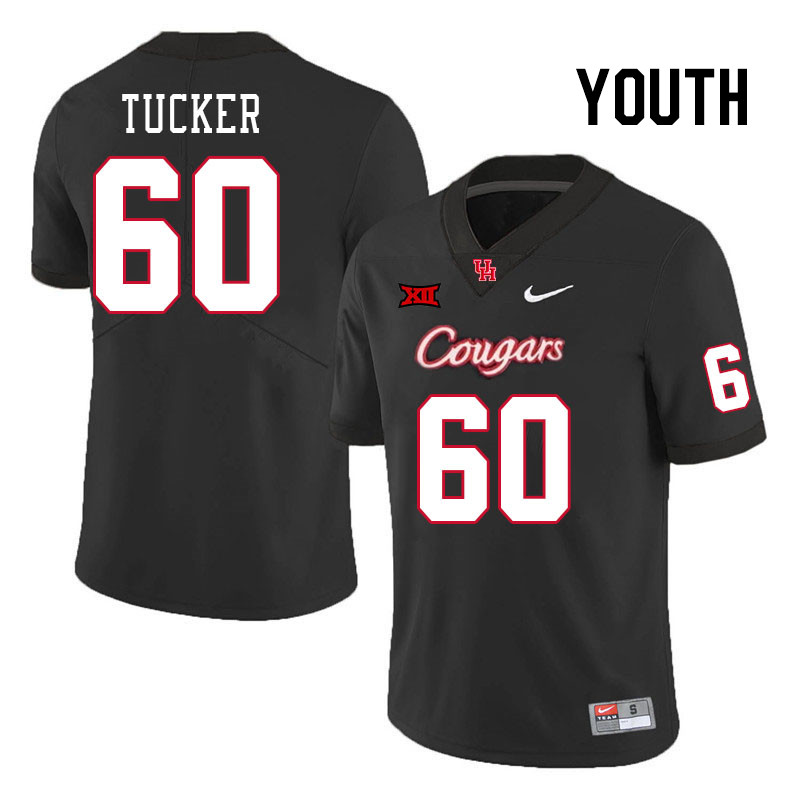 Youth #60 Cross Tucker Houston Cougars College Football Jerseys Stitched Sale-Black